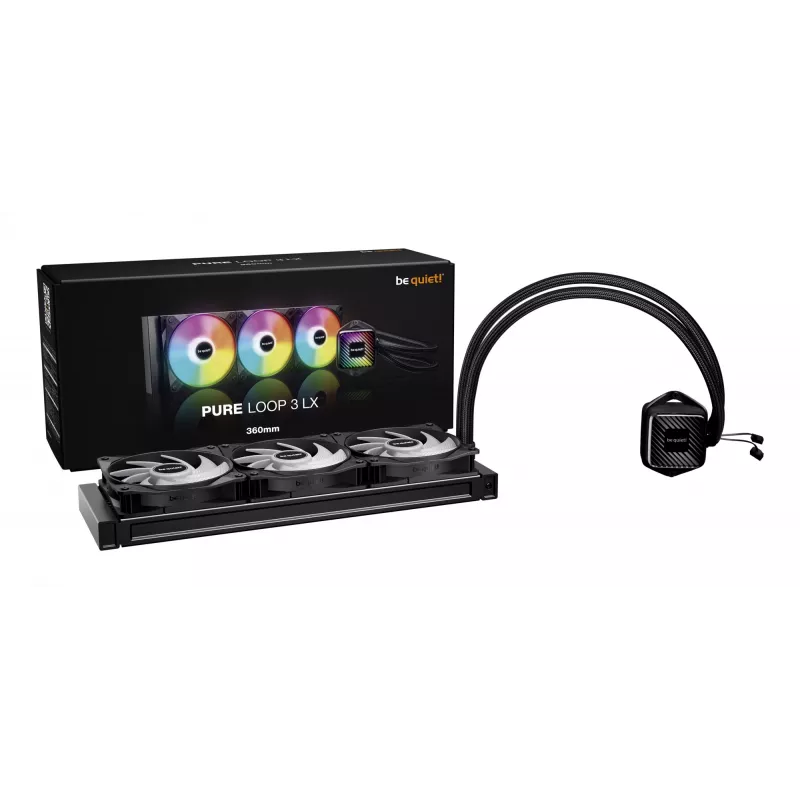 be quiet! PURE LOOP 3 LX Procesora universāls šķidruma dzesētājs 12 cm Melns 1 gab.