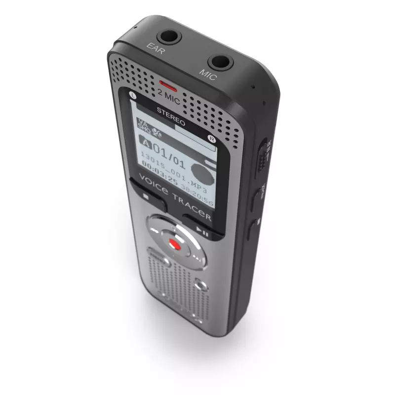 Diktofons Philips Voice Tracer DVT2015 Iekšējā atmiņa Zibatmiņas karte Sudraba 2370 h ierakstīšanas laiks