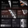 Axagon HMC-KB-NRD, USB 5Gbps centrmezgls ar tastatūru, HDMI 4K/60Hz, 3x USB-A, SD/mSD, audio, PD100, Ziemeļvalstu izkārtojums