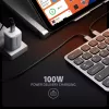 Axagon HMC-KB-NRD, USB 5Gbps centrmezgls ar tastatūru, HDMI 4K/60Hz, 3x USB-A, SD/mSD, audio, PD100, Ziemeļvalstu izkārtojums