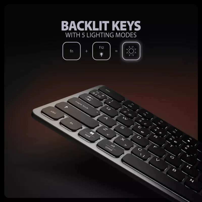 Axagon HMC-KB-NRD, USB 5Gbps centrmezgls ar tastatūru, HDMI 4K/60Hz, 3x USB-A, SD/mSD, audio, PD100, Ziemeļvalstu izkārtojums