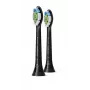 Philips Sonicare Optimal balta HX6062/88 2 gab. birstes galviņas, 2 gab., Melna, 3 mēnesis(-i), Vidēja, 62000 kustības minūtē, Philips