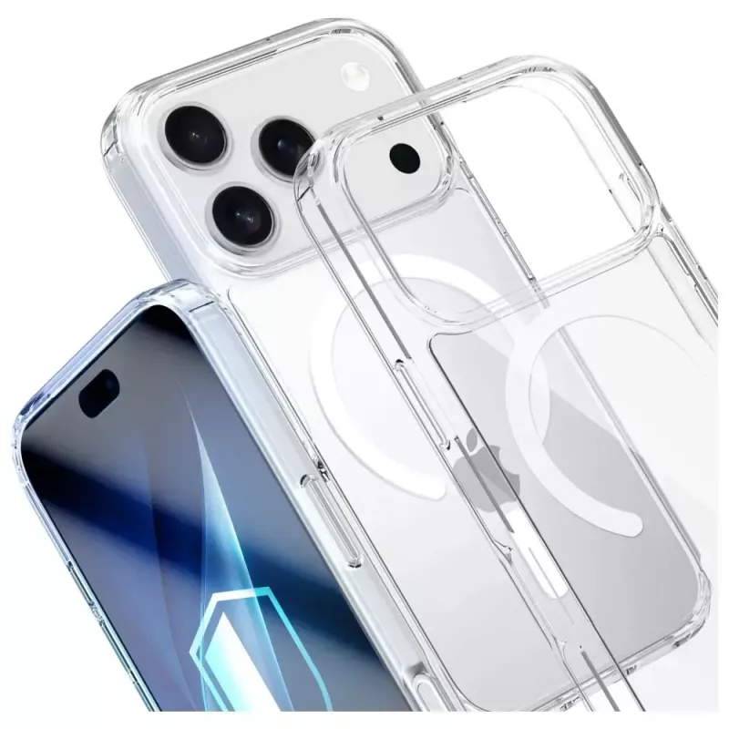 Aizsargapvalks 3MK Armor MagCase Apple iPhone 17 Pro, magnētiskais stiprinājums, caurspīdīga/dūmakaina apdare