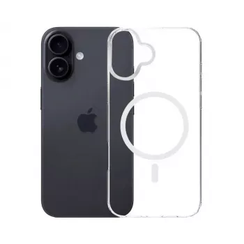 Telefona vāciņš 3MK priekš Apple iPhone 17, caurspīdīgs TPU/PU futrālis, 6,3 collu (16 cm) ekrānam