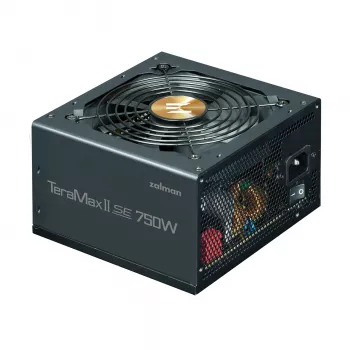 Barošanas bloks ZALMAN TeramaxII SE 750 W ATX 18+10 pin, 80 PLUS Gold, 120 mm ventilators, melns
