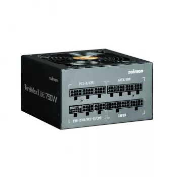 Barošanas bloks ZALMAN TeramaxII SE 750 W ATX 18+10 pin, 80 PLUS Gold, 120 mm ventilators, melns