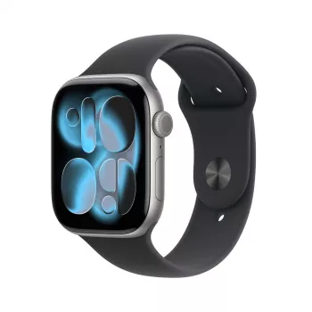 Viedpulkstenis Apple Watch Series 11 GPS 46mm Space Grey Aluminium Black Sport Band S/M