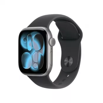 Apple Watch Series 11 GPS + Cellular 42mm Space Grey Aluminium Case ar Black Sport Band - S/M