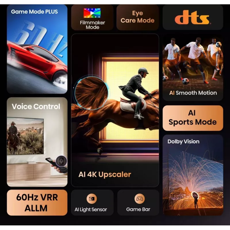 Hisense 50A6Q TV 127 cm (50 collas) 4K Ultra HD Smart TV Wi-Fi Melns 200 cd/m²