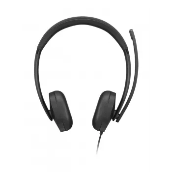 Lenovo VoIP Headset 5000 Vadu galvas saite Biroja/Zvanu centra USB Type-C Melns