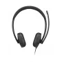 Lenovo VoIP Headset 5000 Vadu galvas saite Biroja/Zvanu centra USB Type-C Melns