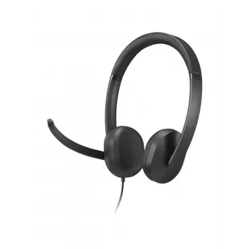 Lenovo VoIP Headset 5000 Vadu galvas saite Biroja/Zvanu centra USB Type-C Melns