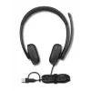 Lenovo VoIP Headset 5000 Vadu galvas saite Biroja/Zvanu centra USB Type-C Melns
