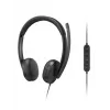 Lenovo VoIP Headset 5000 Vadu galvas saite Biroja/Zvanu centra USB Type-C Melns
