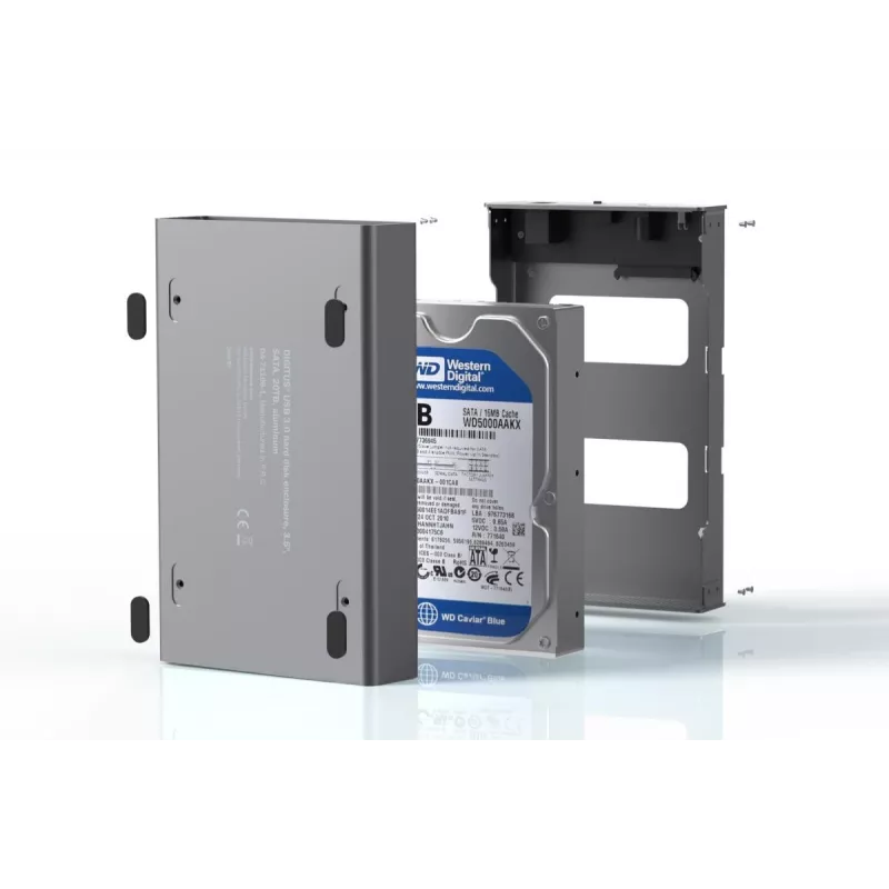 HDD korpuss Digitus DA-71106-1 USB 3.0 3.5 collu SATA 16TB Alumīnijs