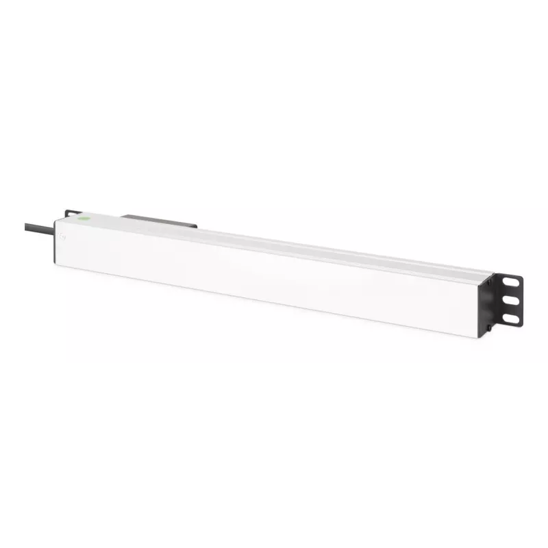 DIGITUS PDU - 1U alumīnija statnes 7x drošības kontaktligzda 16A 4000W 250VAC 50/60Hz 1x automātiskais slēdzis
