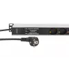 DIGITUS PDU - Alumīnija statnē montējams frekvenču filtrs 2 m 16 A 3600 W 230 V maiņstrāva 50/60 Hz 7x drošības 2x kontaktligzda