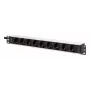 DIGITUS PDU - 1U alumīnija statīvā montējams 8x drošības ligzda 1x ligzda 16A 230VAC 50/60Hz IEC C20 spraudnis
