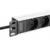 DIGITUS PDU - 1U alumīnija statīvā montējams 8x drošības ligzda 1x ligzda 16A 230VAC 50/60Hz IEC C20 spraudnis