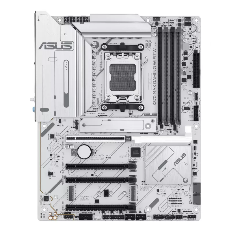 Mātesplate ASUS X870 MAX GAMING WIFI7 W ATX — AMD X870, Socket AM5, DDR5, 4 DIMM, Wi‑Fi 7, 2.5Gb LAN