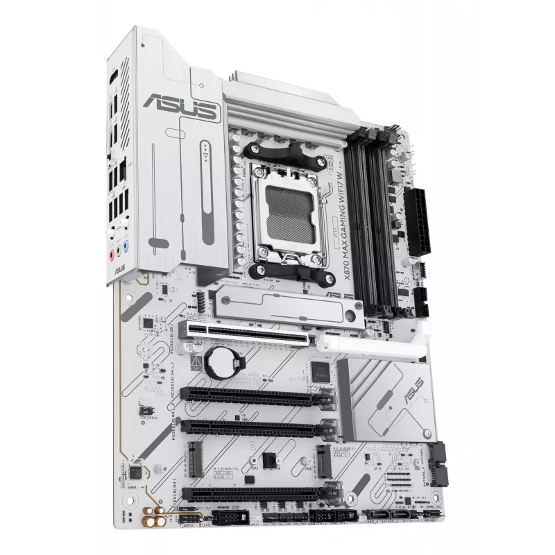 Mātesplate ASUS X870 MAX GAMING WIFI7 W ATX — AMD X870, Socket AM5, DDR5, 4 DIMM, Wi‑Fi 7, 2.5Gb LAN
