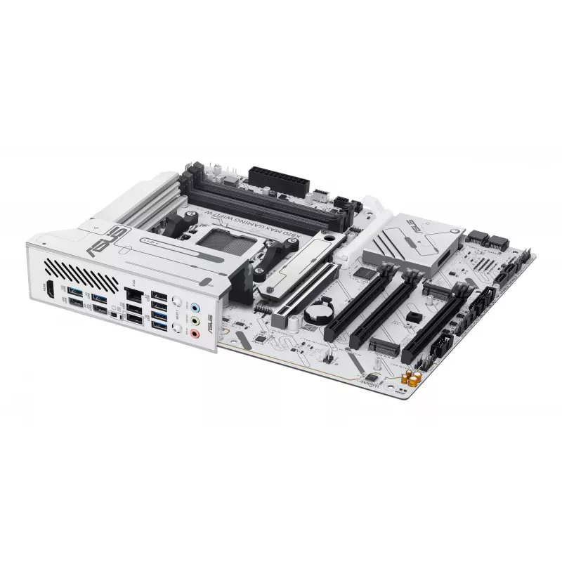 Mātesplate ASUS X870 MAX GAMING WIFI7 W ATX — AMD X870, Socket AM5, DDR5, 4 DIMM, Wi‑Fi 7, 2.5Gb LAN