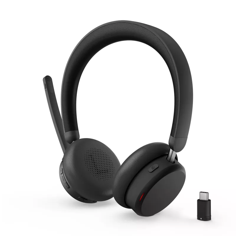 Lenovo 6550 austiņas Bezvadu Galvas saite Birojs/Zvanu centrs USB Type-C Bluetooth Melns