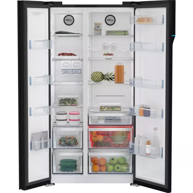 Beko GN163140ZGBN blakus-ledusskapis Brīvi stāvošs 558 L Melns