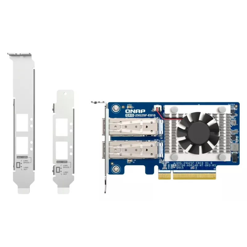 QNAP QXG-25G2SF-E810 tīkla karte Iekšēja Optiskā šķiedra 25000 Mbit/s