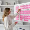 baltaboard ergo office ER-306 — sausā dzēšamā vienpusējā horizontālā tāfele, 1190×790 mm, brīvi stāvoša tērauda konstrukcija ar ritentiņiem, magnētiska