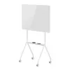 baltaboard ergo office ER-306 — sausā dzēšamā vienpusējā horizontālā tāfele, 1190×790 mm, brīvi stāvoša tērauda konstrukcija ar ritentiņiem, magnētiska