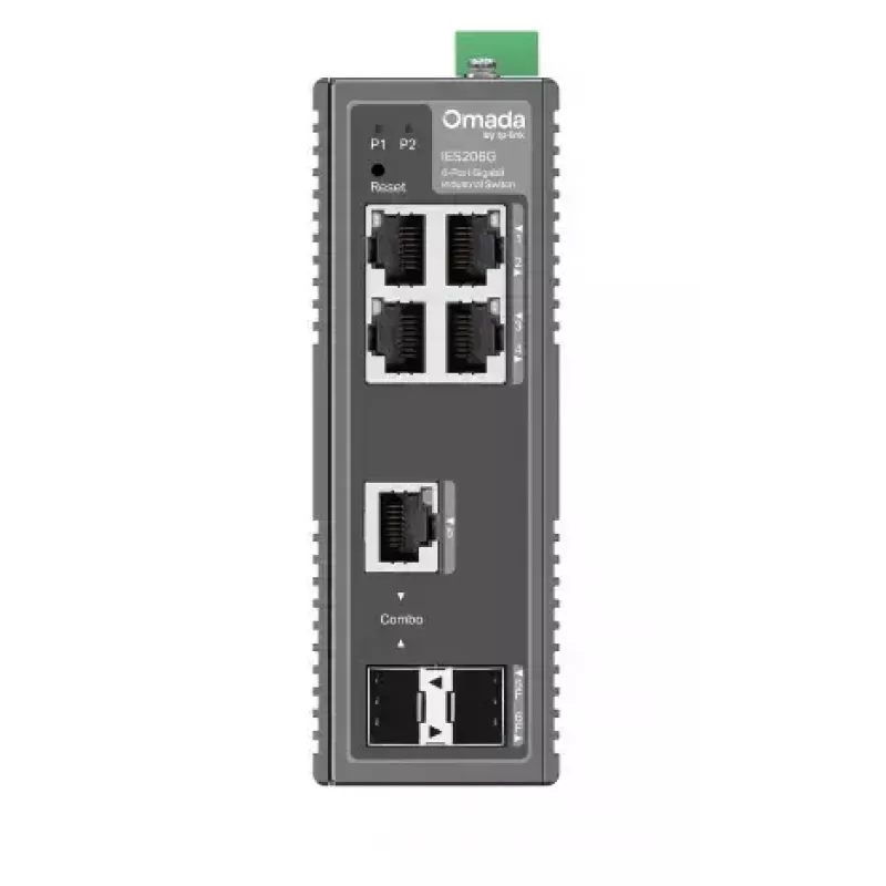 TP-Link Omada IES206G tīkla slēdzis Pārvaldāms Gigabit Ethernet (10/100/1000) Melns