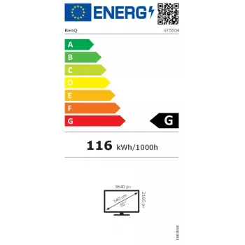 BenQ ST5504 Digitālā reklāmas plakanā paneļa 139,7 cm (55 collas) LCD 350 cd/m² 4K Ultra HD melns Iebūvēts procesors Android 18/7