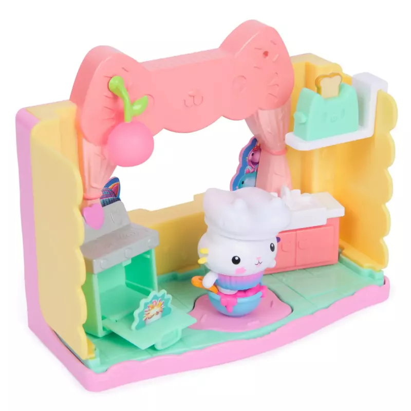 Action Figure Gabby's Dollhouse Cakey's Sprinkle Cake-tastic Kitchen Daudzkrāsains