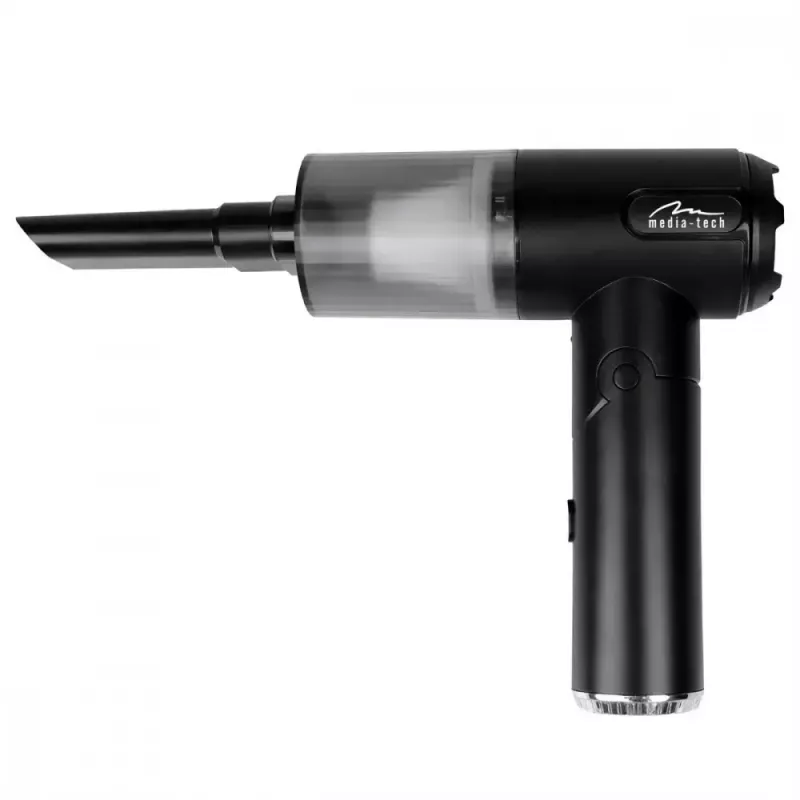 Mini pūtējs MEDIA-TECH MT6538 2 IN 1 Jet Air Duster — bezvada rokas tīrītājs, 2000 mAh, 65 W, 2500 l/min, 7000 Pa