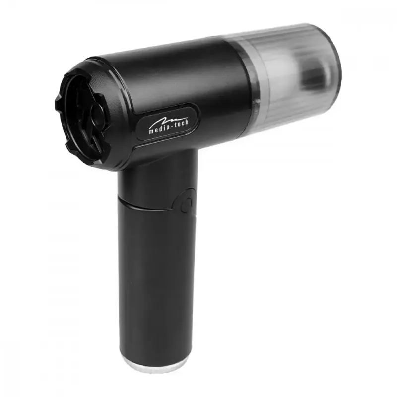 Mini pūtējs MEDIA-TECH MT6538 2 IN 1 Jet Air Duster — bezvada rokas tīrītājs, 2000 mAh, 65 W, 2500 l/min, 7000 Pa