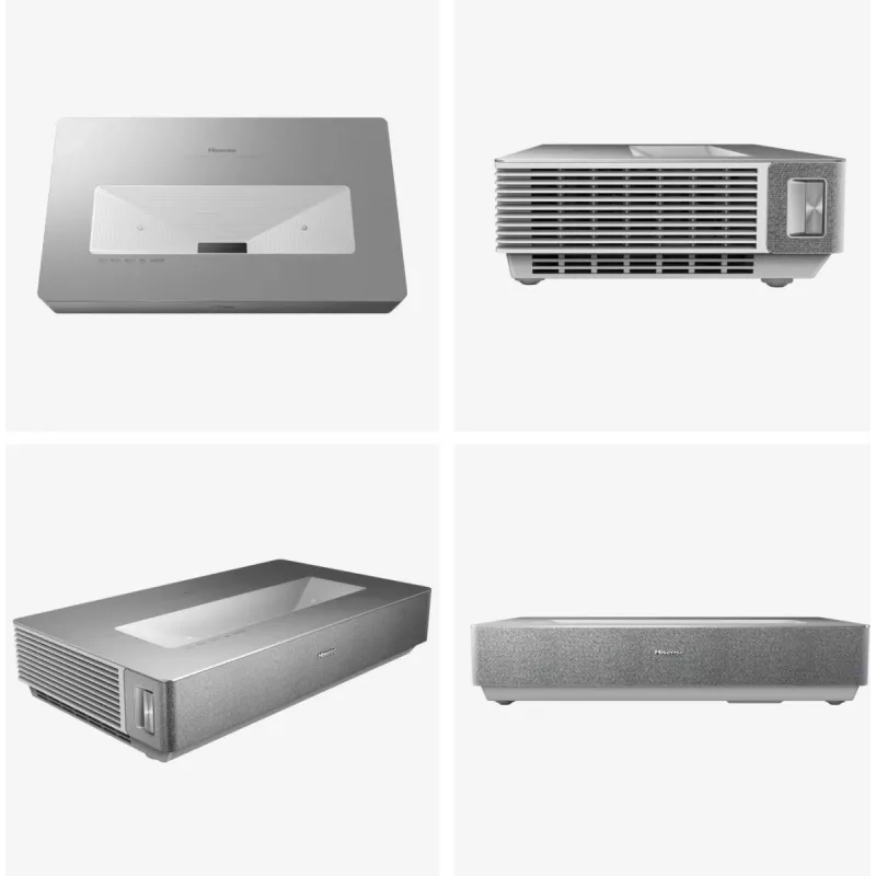 Hisense 120L5ND projekcijas televizors īpaši tuva metiena projektors 2700 ANSI lūmenu DLP UHD 4K (3840x2160) Melns, Sudraba 3D