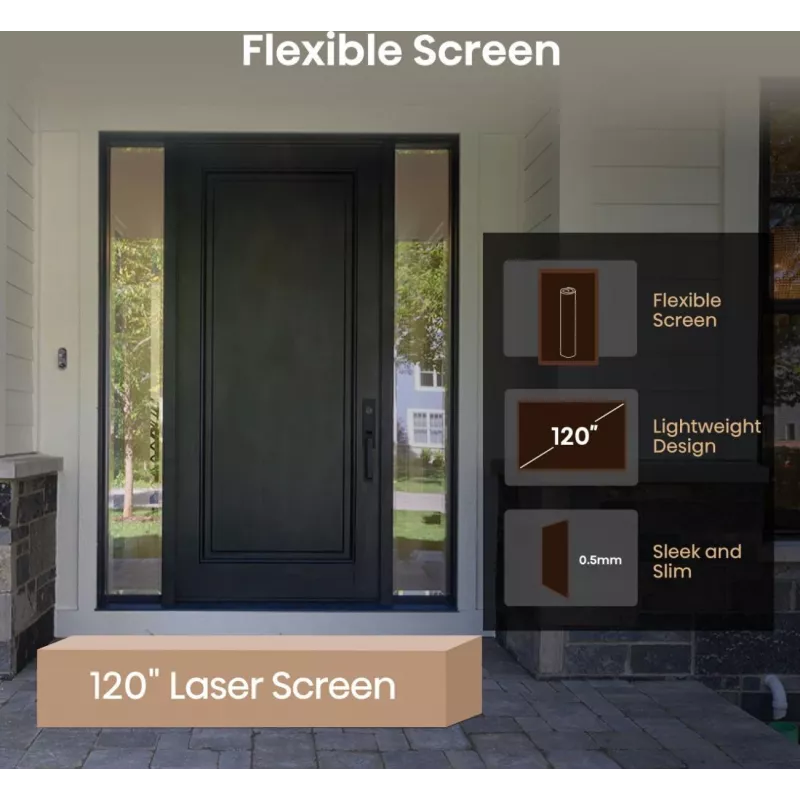 Hisense 120L5ND projekcijas televizors īpaši tuva metiena projektors 2700 ANSI lūmenu DLP UHD 4K (3840x2160) Melns, Sudraba 3D