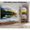 Hisense 120L5ND projekcijas televizors īpaši tuva metiena projektors 2700 ANSI lūmenu DLP UHD 4K (3840x2160) Melns, Sudraba 3D