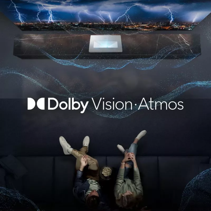 Hisense 120L5ND projekcijas televizors īpaši tuva metiena projektors 2700 ANSI lūmenu DLP UHD 4K (3840x2160) Melns, Sudraba 3D