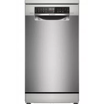 Brīvi stāvoša trauku mazgājamā mašīna Bosch Serie 6 SPS6EMI21E — šaura (45 cm), 10 galda klājumu komplekti, 8 programmas, energoefektivitātes klase B