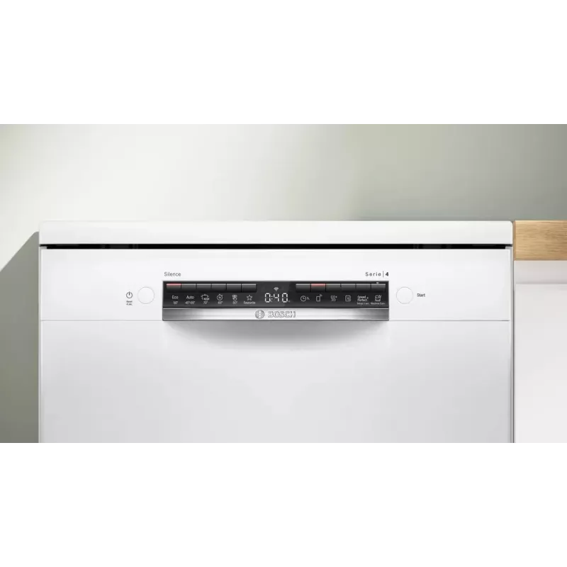 Trauku mazgājamā mašīna Bosch Serie 4 SMS4HVW14E Brīvi stāvoša 60 cm — 14 galda komplekti, 46 dB, Siltummainis