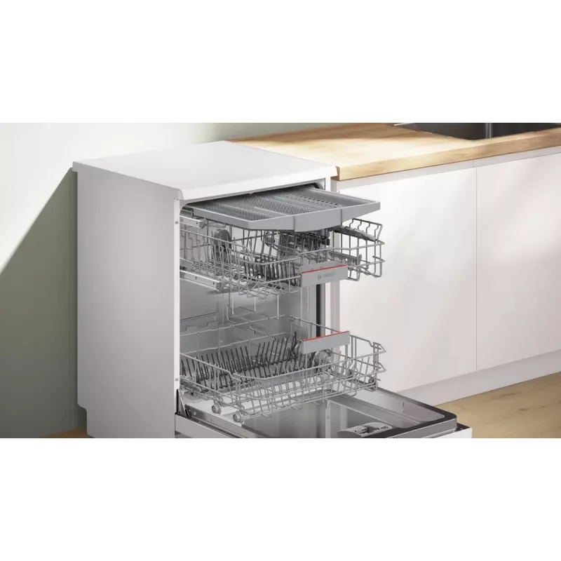 Trauku mazgājamā mašīna Bosch Serie 4 SMS4HVW14E Brīvi stāvoša 60 cm — 14 galda komplekti, 46 dB, Siltummainis