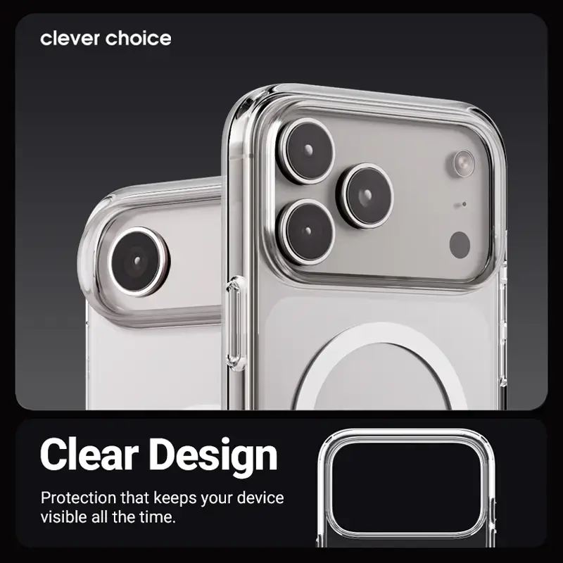 Crong Clear MAG Cover Case ar MagSafe iPhone 17 Pro Clear CRGCLRMIP1763PTRS