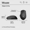 HP 280 Silent Wireless pele, labā roka, optiskā, RF bezvadu, melna