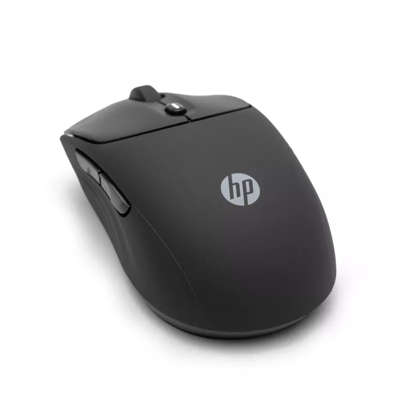 HP 400 Quiet Melns Wireless pele, piemērota abām rokām, RF Wireless + Bluetooth, 6000 DPI, melna