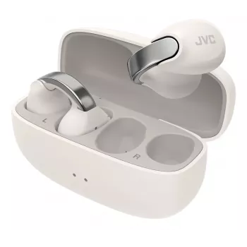 JVC HA-NP1T austiņas True Wireless Stereo (TWS) auss uzlikšanas stilā Zvani/Mūzika USB Type-C Bluetooth Sudraba, Balta