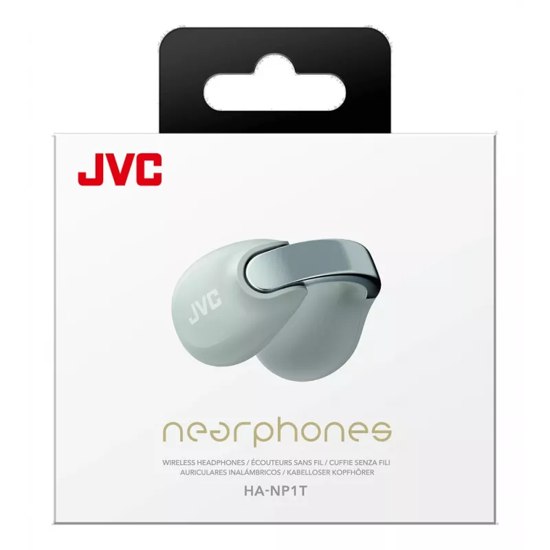 JVC HA-NP1T austiņas True Wireless Stereo (TWS) auss klips Zvani/Mūzika USB Type-C Bluetooth pelēkas, sudrabotas