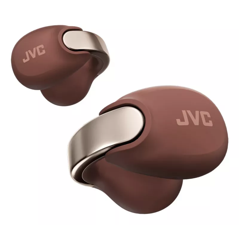 JVC HA-NP1T austiņas True Wireless Stereo (TWS) auss aizlipināšanas veidā zvaniem/mūzikai USB Type-C Bluetooth brūna, sudraba