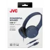 Vadu austiņas JVC HA-S33UCAU, binaurālas, galvas stīpa, USB-C, 2 draiveri 2,97 cm, 20–20000 Hz, kabelis 1,2 m, zilas